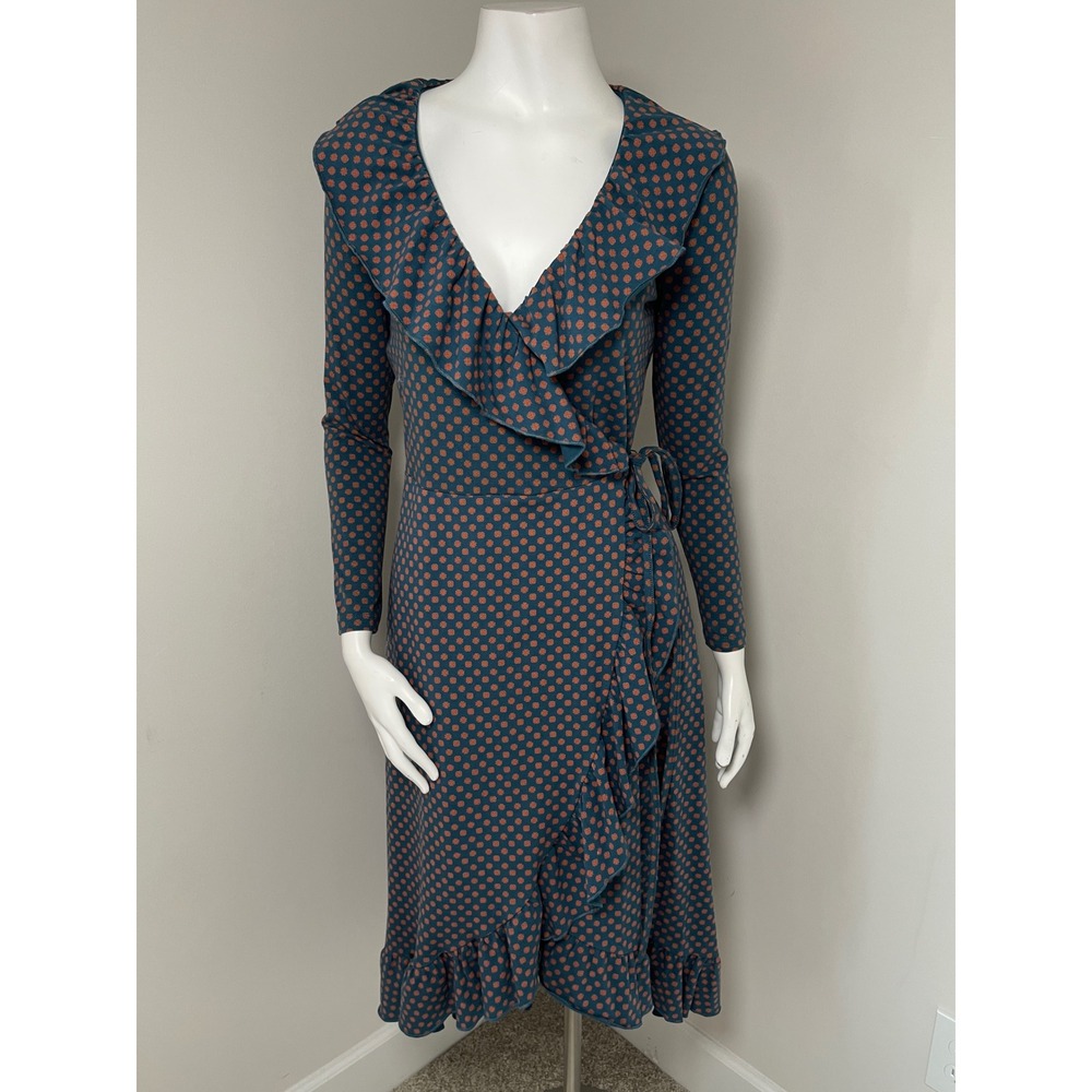 Matilda Jane Cotton Knit Midi Wrap Dress Long Sleeve XS Cottage Femenine